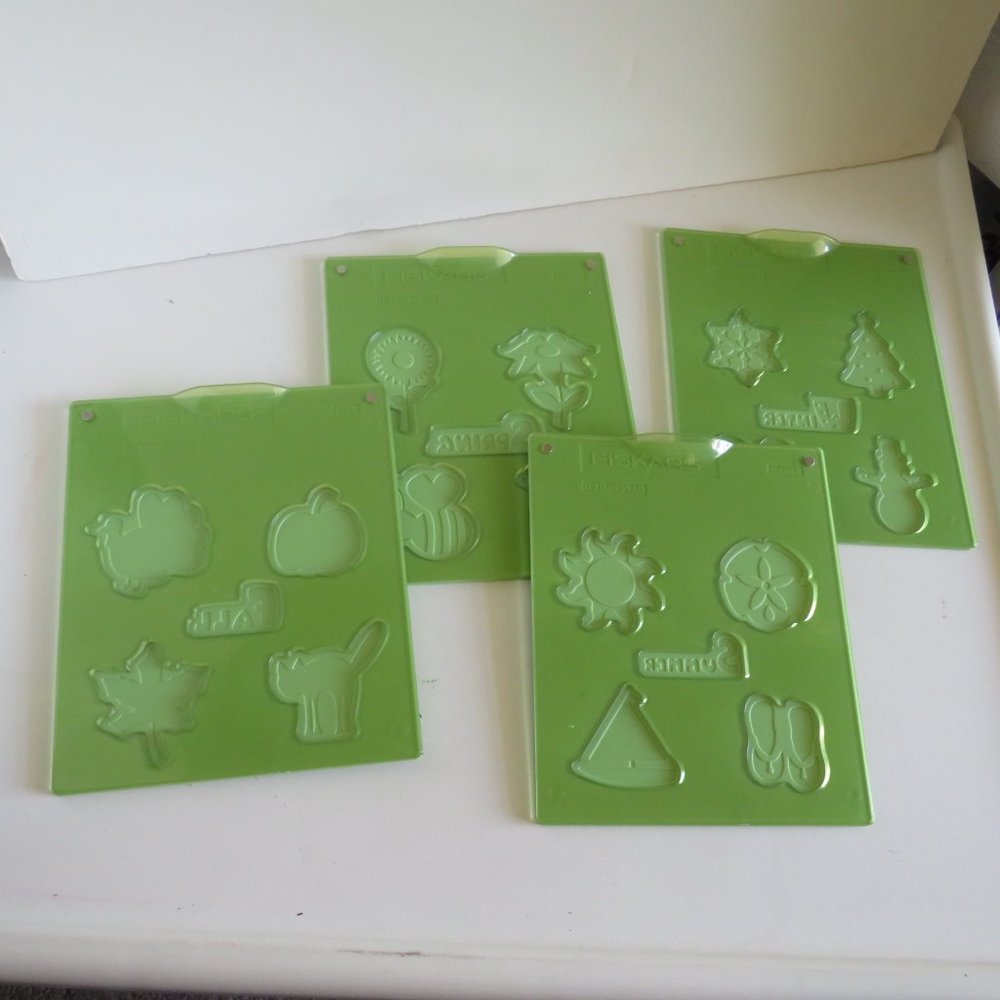 TEXTURE PLATES 4 SEASONS Fiskars Embossing, Tracing, Magnetic attachment